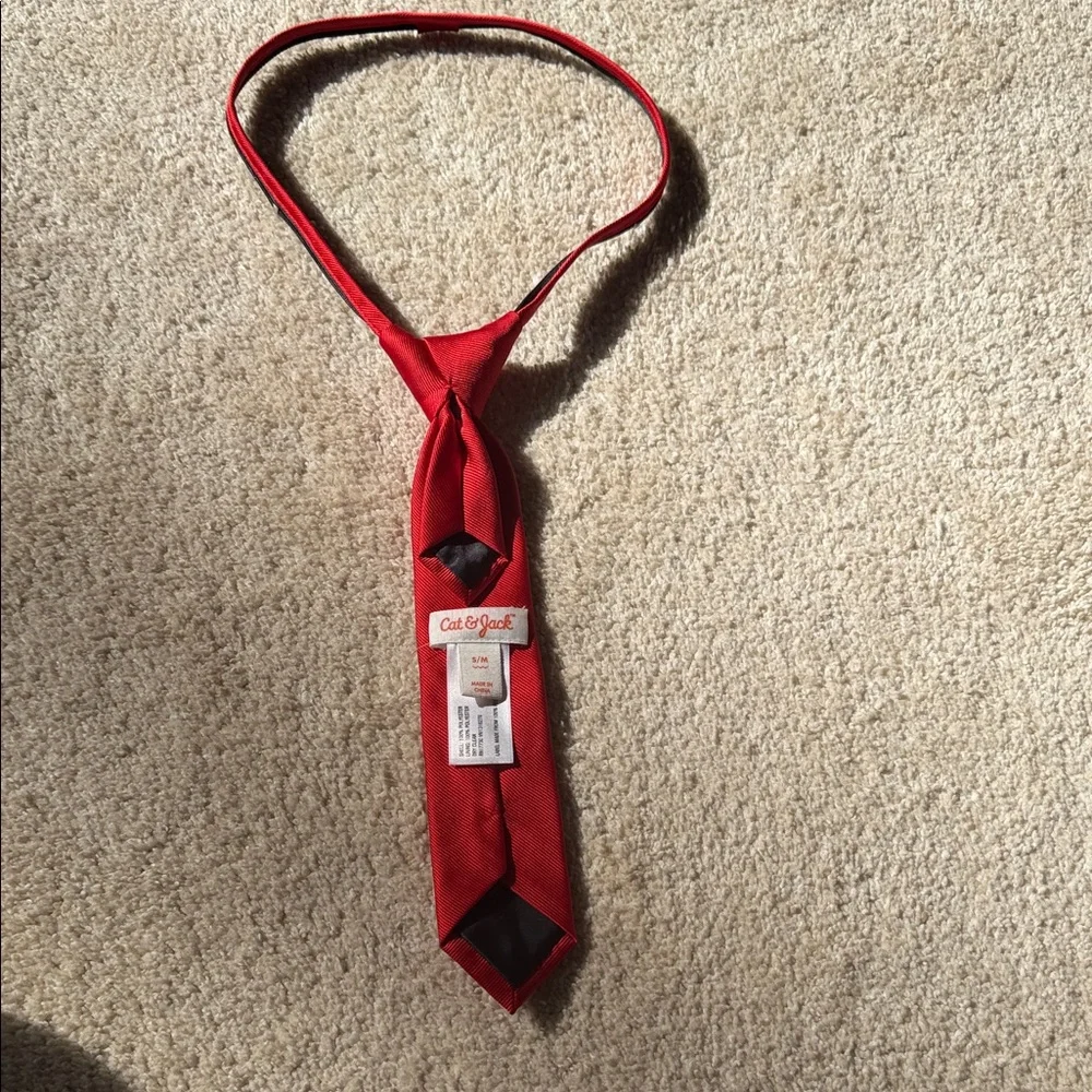 Boys Classic Red Necktie Size Small/Medium